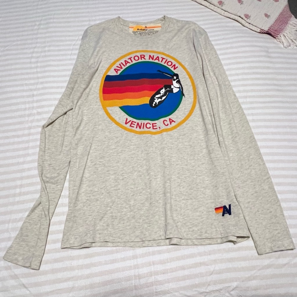 Aviator Nation Women’s Long Sleeve Crew Logo